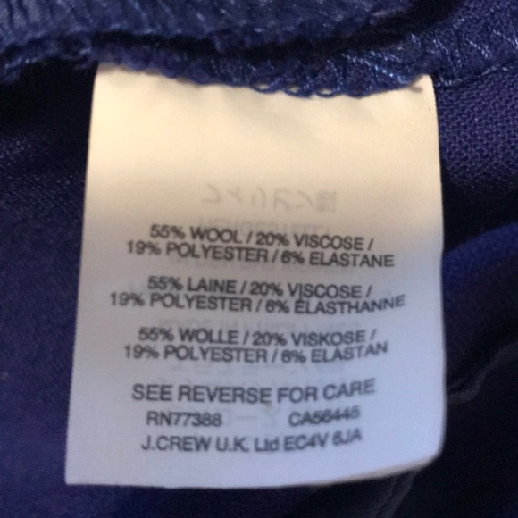J. Crew Wool Martie Pants Royal Blue - Picture 6 of 8
